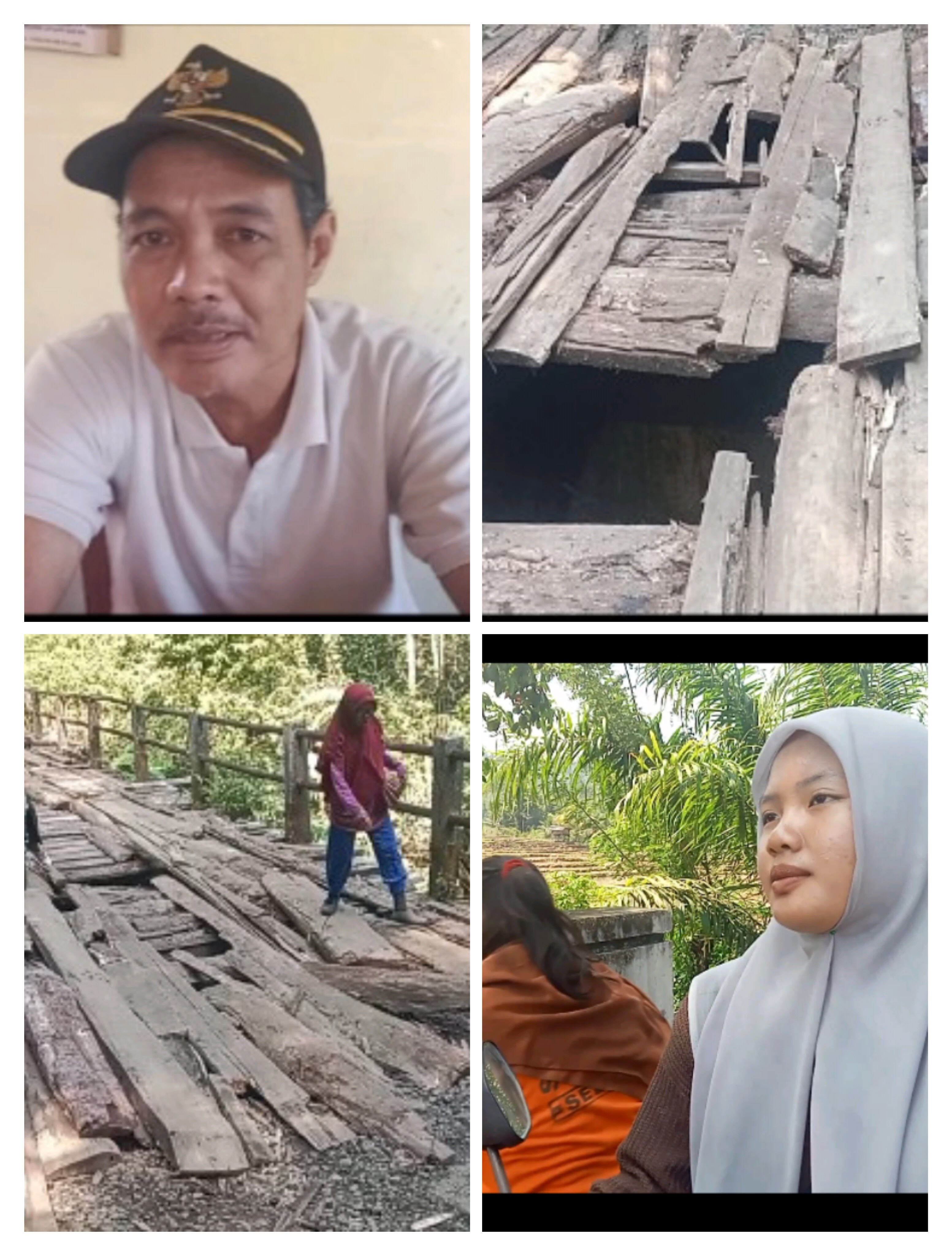 Miris, Jembatan Desa Arang Sapat - Cawang Rusak Parah Butuh Perhatian Pemerintah