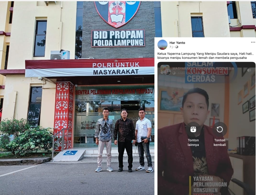 Ketua DPD YAPERMA Lampung Resmi Laporkan Akun Facebook Har Yanto ke Polda Lampung, Dugaan Pencemaran Nama Baik Masuk Ranah ITE