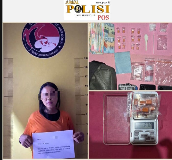 1 Hari Menjabat, Kapolres Labuhanbatu Selatan AKBP Rosef Efendi ungkap Bandar Narkotika Seorang Perempuan Diamankan