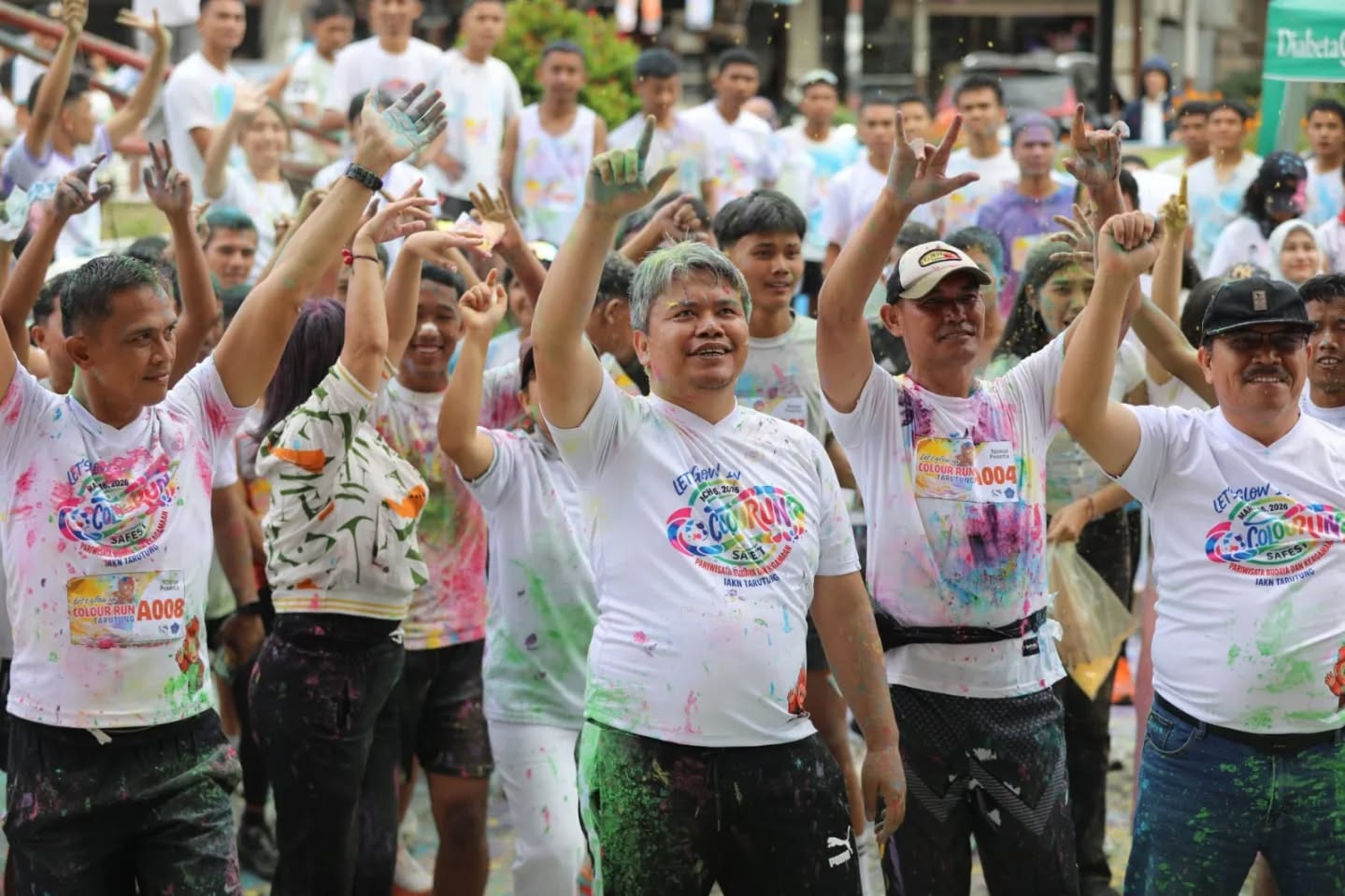 Wabup Tapanuli Utara Ikuti Colour Run SAFEST Season 6 di Tarutung