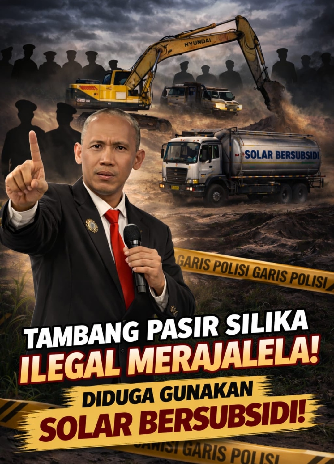Ketua DPC PPWI Lampung Timur: Dimanakah Para APH?! Tambang Pasir Silika Ilegal Merajalela di Pasir Sakti, Diduga Gunakan Solar Bersubsidi